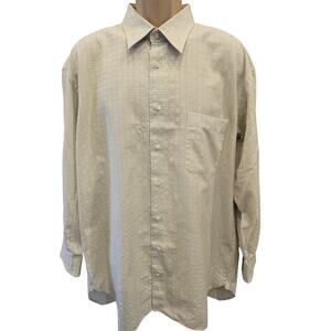 Ermenegildo Zeģna 48" chest (XL)? Blue plaid long sleeve dress shirt vintage #